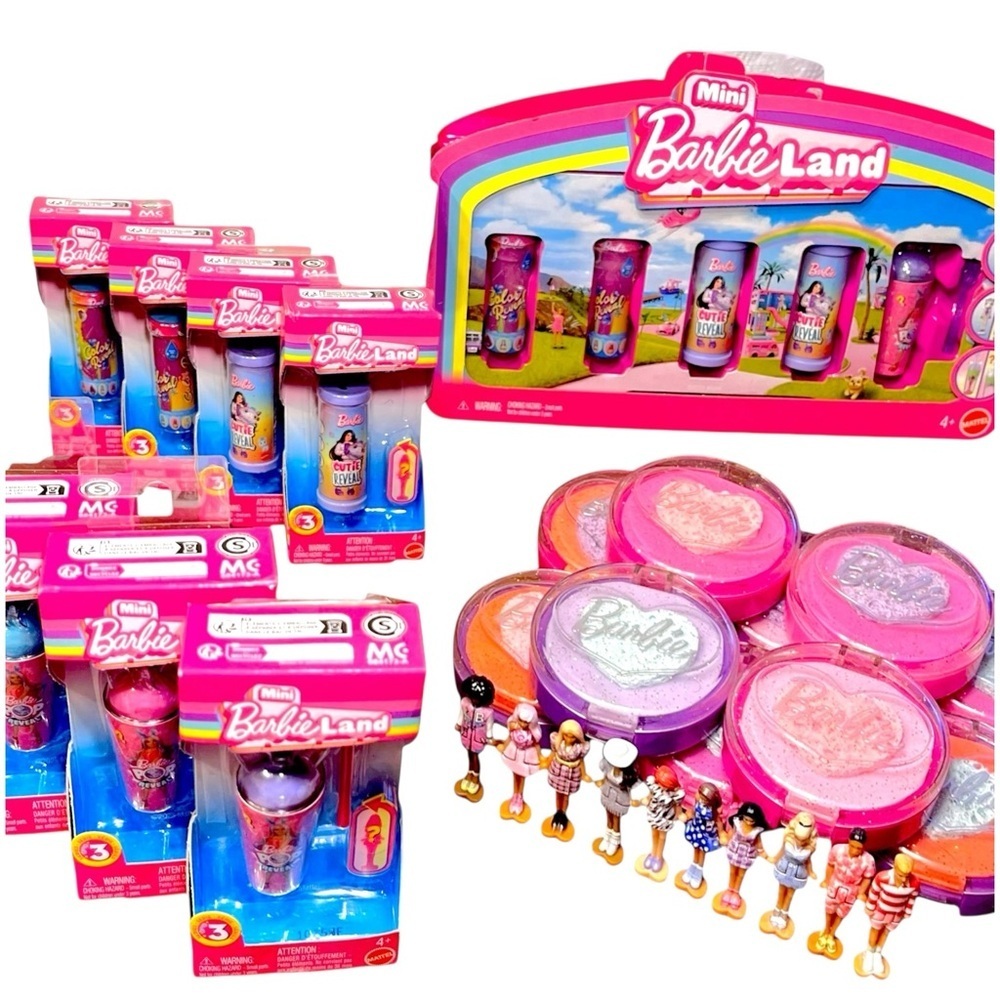 Mini BarbieLand Series 3 Complete Doll Set Cutie Color Pop Reveal Fashionistas